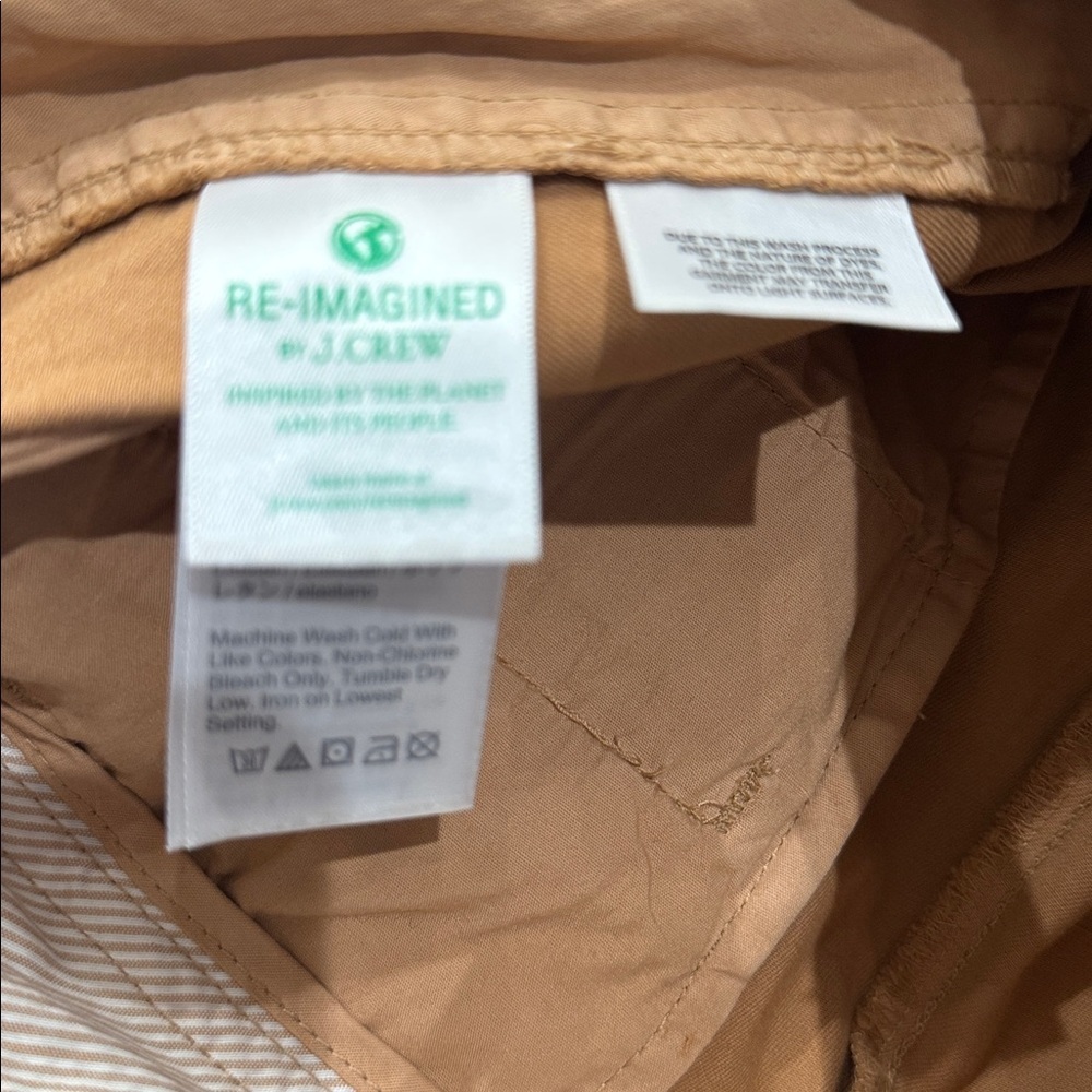 J.Crew Re-Imagined Cropped Wide Leg Pants Tan High Rise Size 2 - Picture 7 of 7